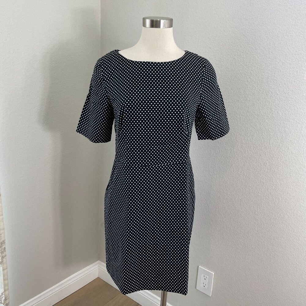 NEW Emily And Fin Womens Small Aggie Retro Mini Polka Dot Spot Dress Black White